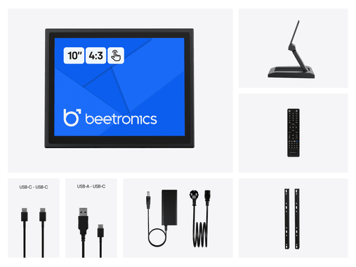 10 Inch Touchscreen Metaal (4:3)