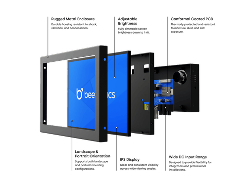 9 Inch Monitor Metaal