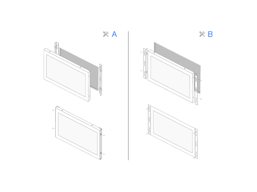 7 Inch Monitor Metaal (4:3)