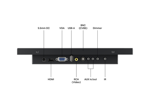 12 Inch Monitor Metaal (4:3)