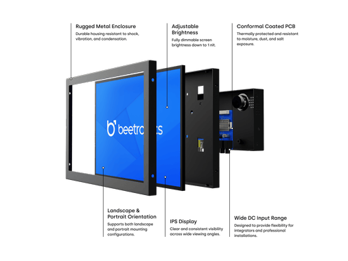 10 Inch Monitor Metaal