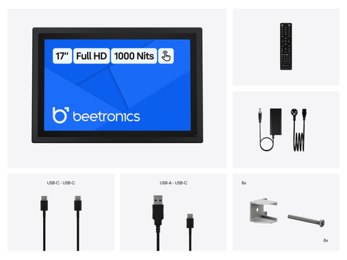 17 Inch Touchscreen Metaal (High-Brightness)