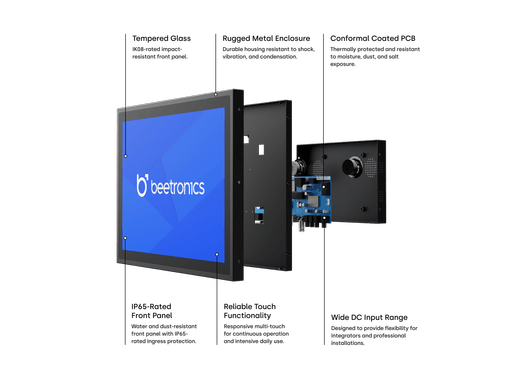 8 Inch Touchscreen Metaal (4:3)