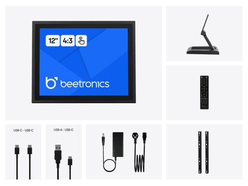 12 Inch Touchscreen Metaal (4:3)