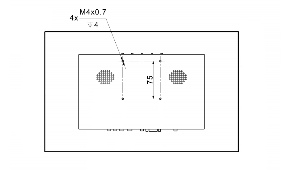 VESA montaje de pared metálico