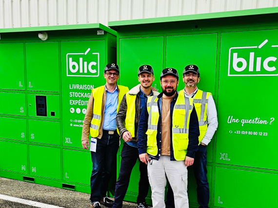 BLIC team in front of access terminals equipped with Beetronics touchscreens.